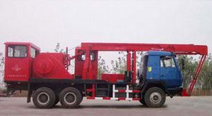 Front-mounted swabbing truck
